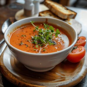 ペンタクルの4のカードから連想される食べ物　トマトスープ   