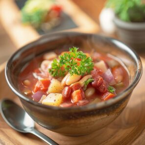 正義のカードから連想される食べ物　ミネストローネ