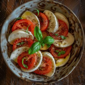 ソードのキングのカードから連想される食べ物　カプレーゼサラダ   