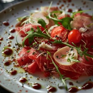 ソードのクイーンのカードから連想される食べ物　カルパッチョ 