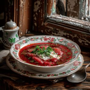 ワンドの7のカードから連想される食べ物　ボルシチ