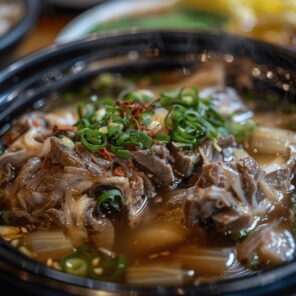 節制のカードから連想される食べ物　豚骨スープ