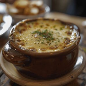 ソードの10のカードから連想される食べ物　オニオンスープ   