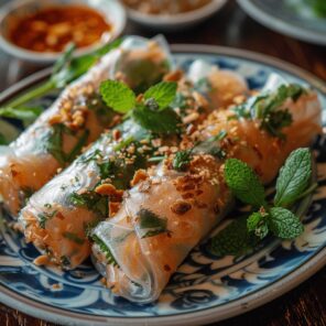 ペンタクルの2のカードから連想される食べ物　ベトナム風春巻き 